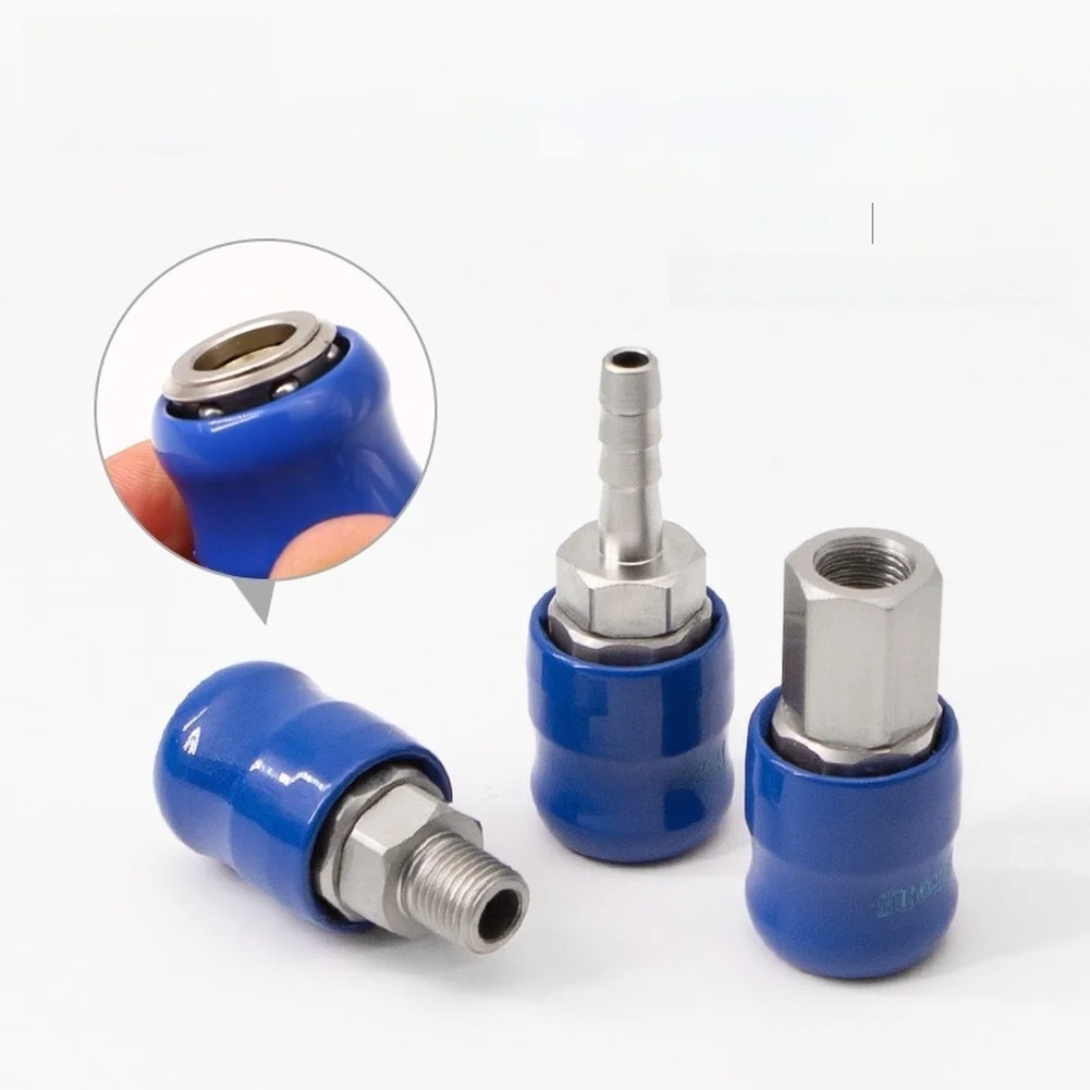 1pc Pneumatic Fitting Air Connector High Pressure Quick Self Locking Air Fittings Hose Pipe Connectors For Pneumatic Tools
