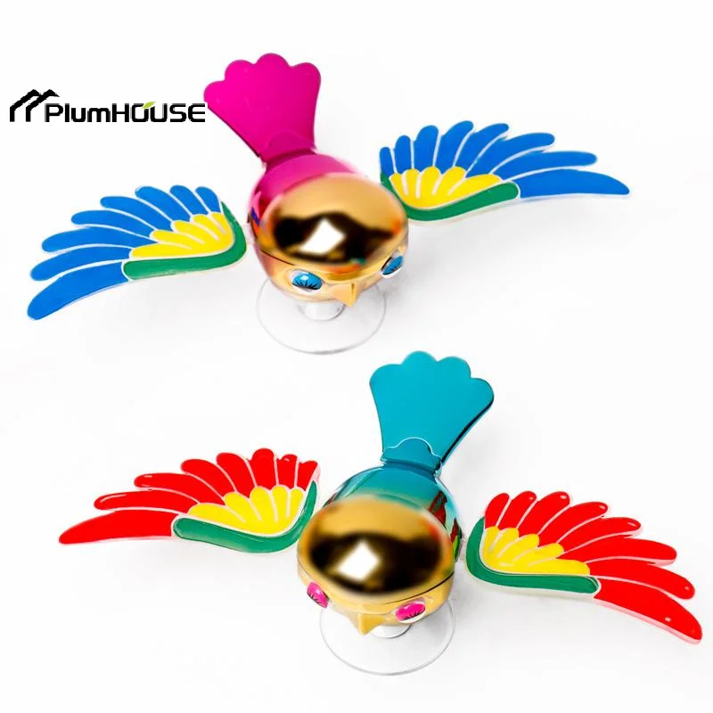 1/2 Pcs Car Flying Bird Ornament With Automatic Moving Wings Bright Colorful Design For Exterior Car Decoration Road Trips