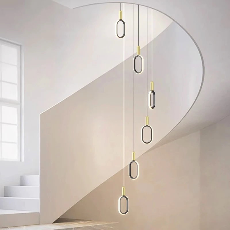 Imagem -04 - Modern Stair Led Pendant Lights Lâmpada do Teto Pendurado Light Iluminação Interior Lustres para Sala de Estar