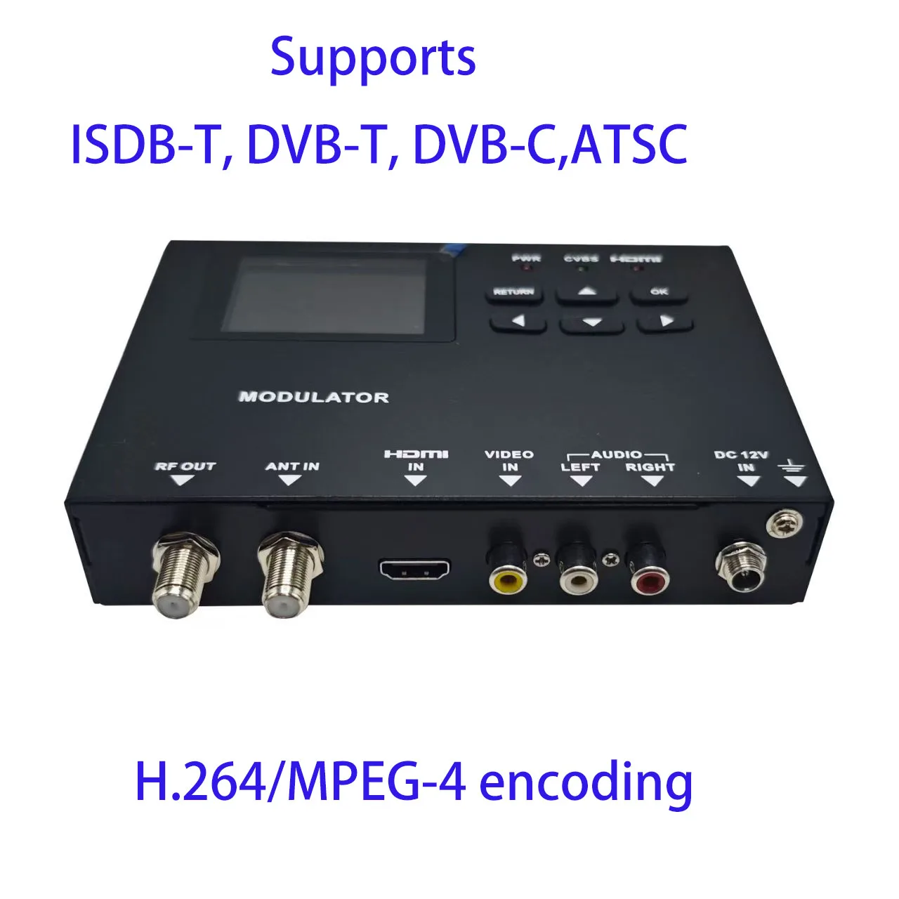 1080P HD to ISDB-T/ATSC/DVB-C/DVB-T encoder modulator Digital TV Headend QAM RF Modulator