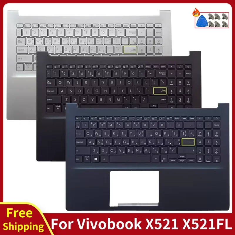 Original For Vivobook 15X X521 X521FL V5050E New Laptop with US Keyboard Palmrest Upper Top Cover Computer Replace Accessories