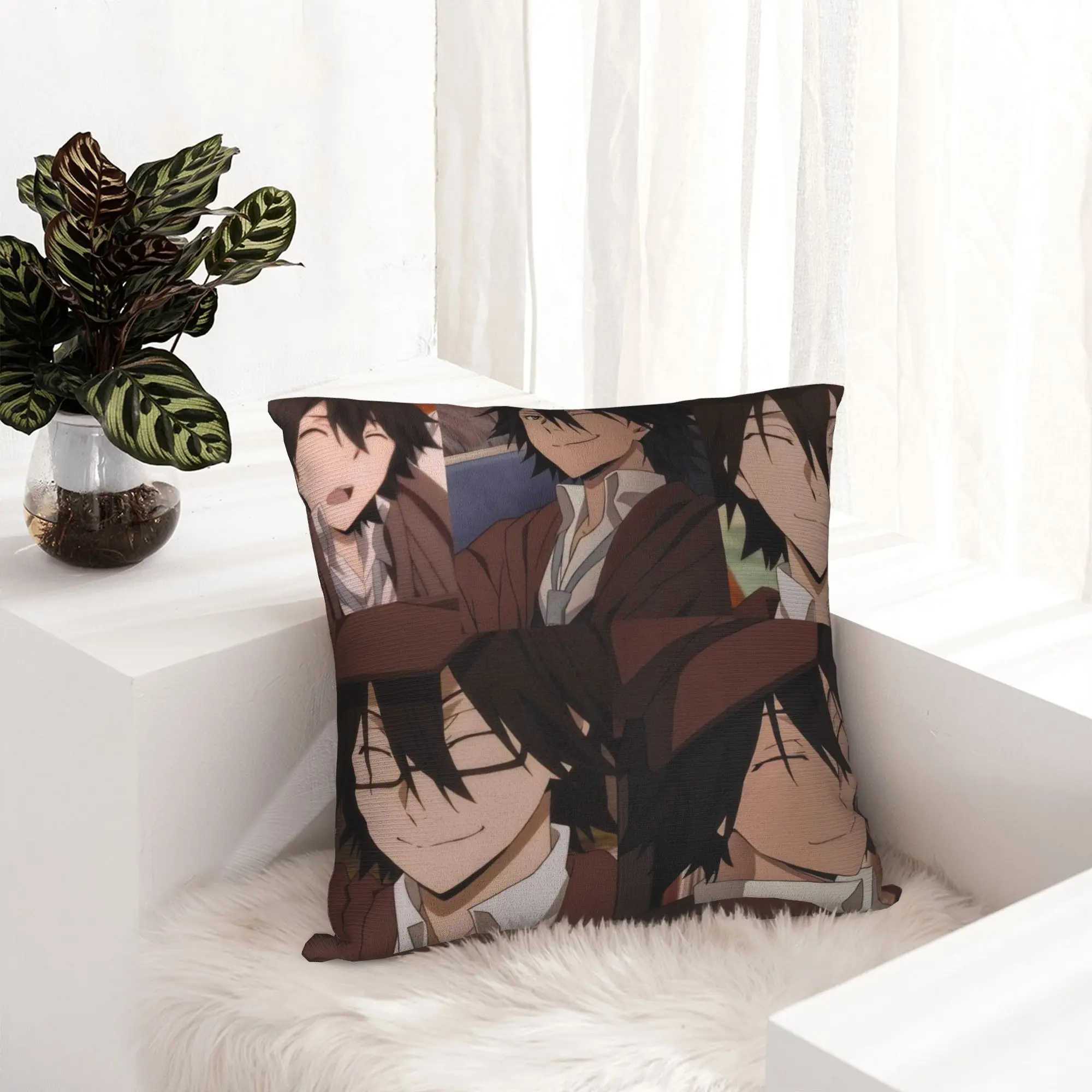 Anime Bungo Stray Dogs Pillowcase Double-sided Printing Polyester Cushion Cover Decoration  Pillow Case Cover Home Wholesale