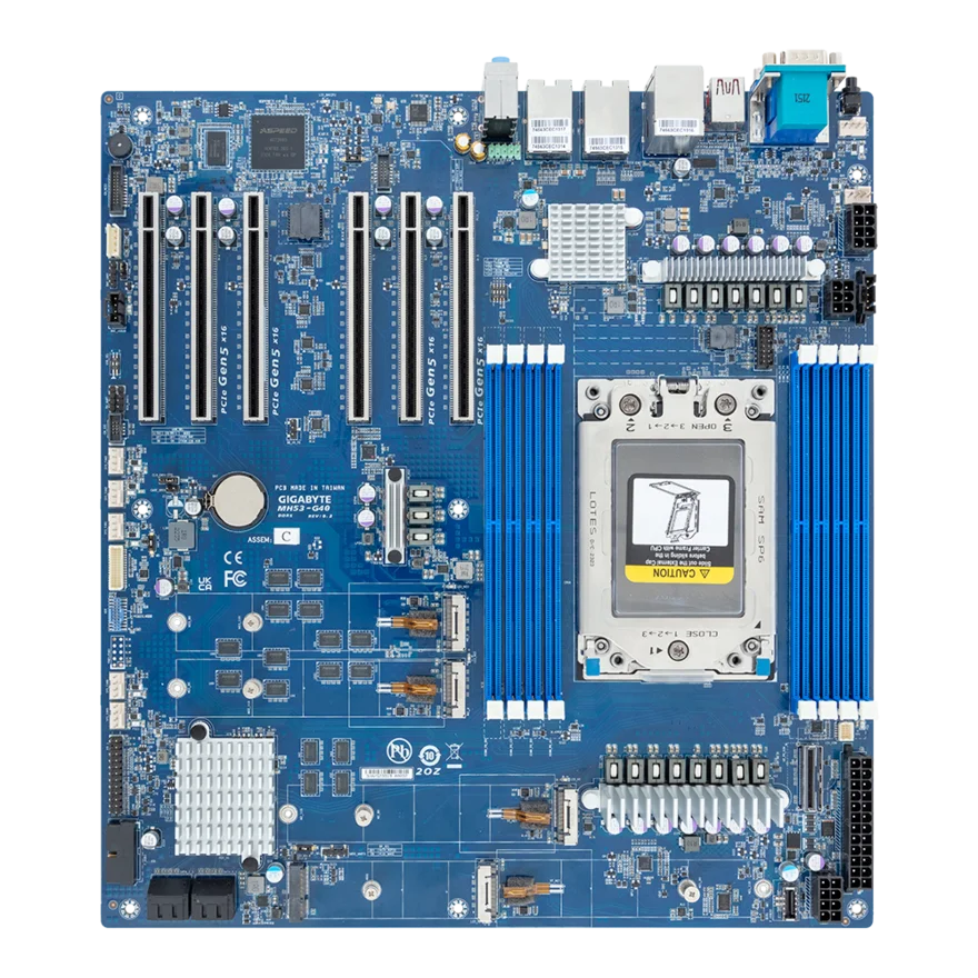 

Warranty 3 years workstation motherboard WRX90 7000WX for Gigabyte MH53-G40