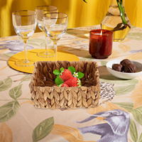 Natural Seagrass Wicker Basket Small Handmade Storage Bin for Home Office Desk Bathroom Organizer Toiletries Stationery