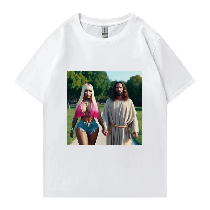 Rapper Nicki Minaj Historical Graphics T Shirt Unisex vintage oversized Hip Hop short sleeve T-shirts Men Women 100% Cotton Tops