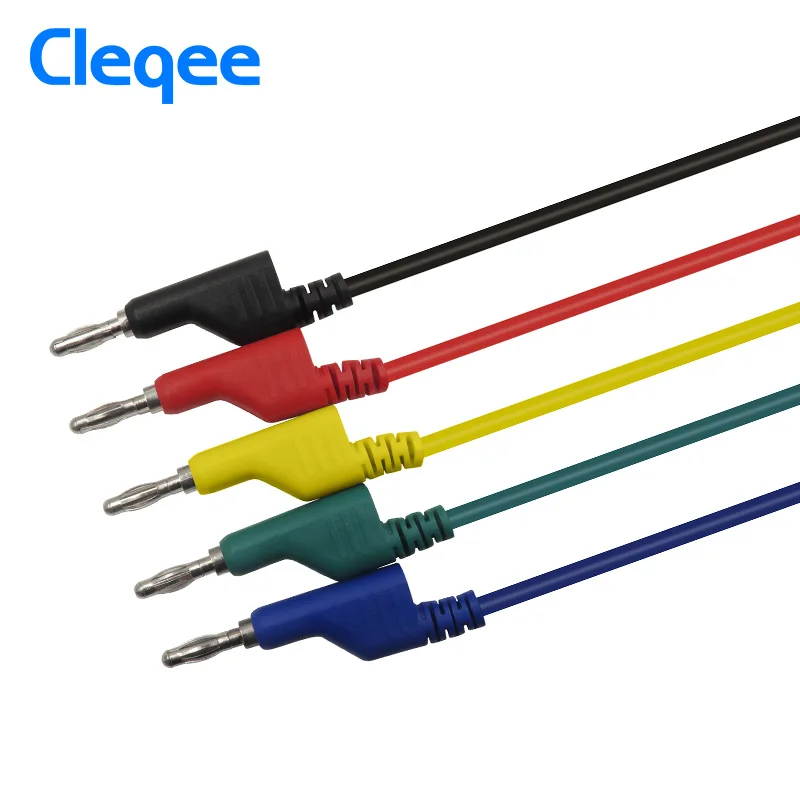 Cleqee P1036B 4mm Banana to Banana Plug Test Lead Kit for Multimeter Match Alligator clip U-type & puncture test probe kit