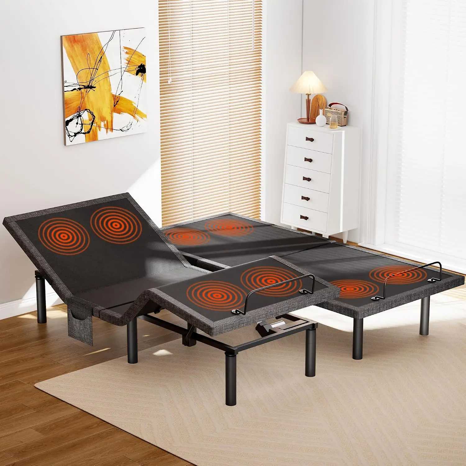 Split King Adjustable Bed Frame with Massage and Zero Gravity, Customized