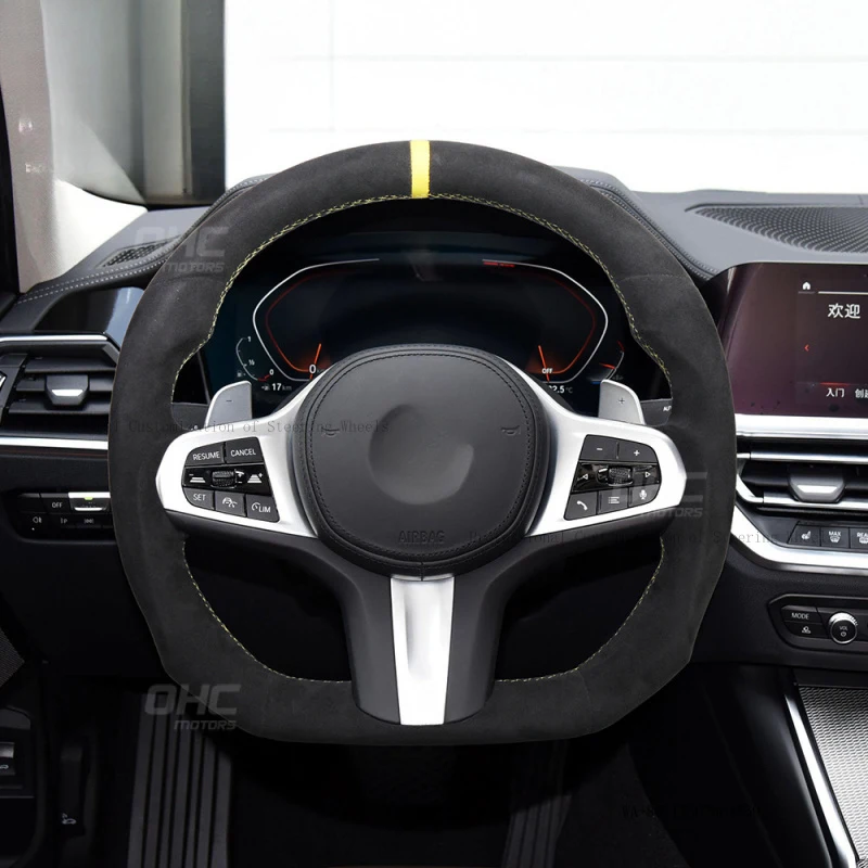 Suitable for BMW G30 G11 G12 5 7 Series M Sport full suede car steering wheel modification