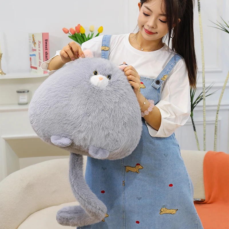 Urocze, puszyste lalki koty, pluszaki, lalki z materiału, poduszki dekoracyjne, lalki koty z długim ogonem, prezenty urodzinowe dla dzieci, chłopców i dziewcząt.