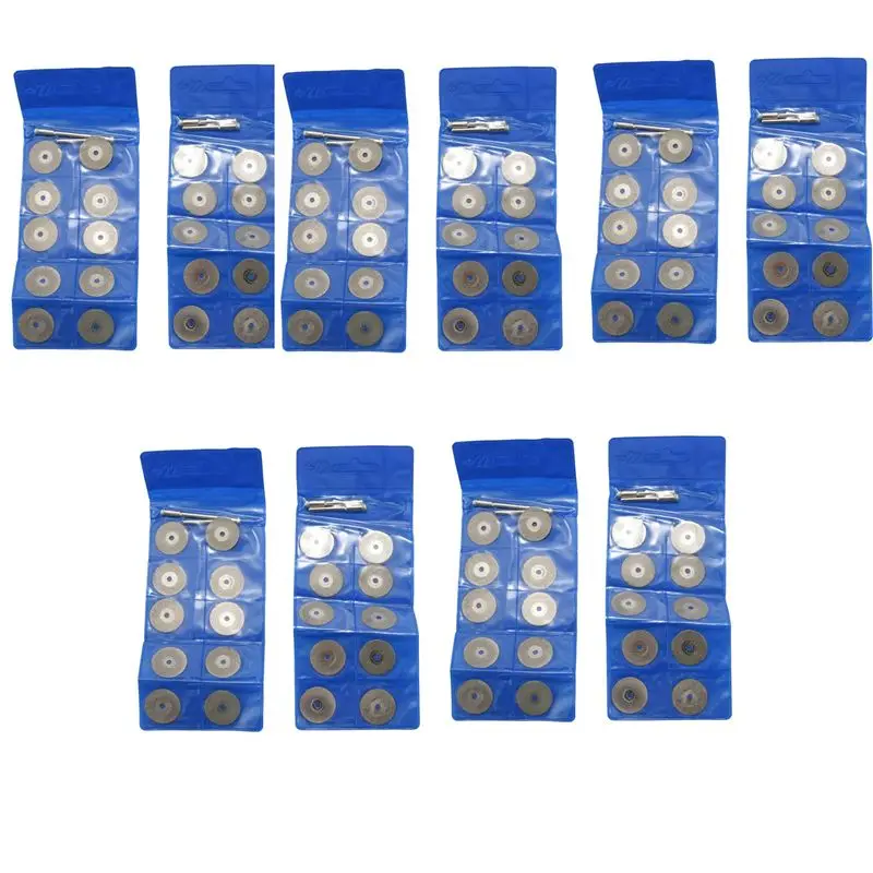 SEWS-100 Pieces 22 Mm Diamond Cutting Wheel Cut Off Discs Coated Rotary Tools With 20 Pack Mandrel Rotary Tool