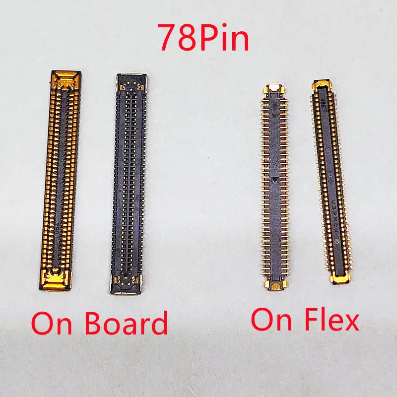 5-20szt Wyświetlacz LCD Flex FPC Złącze do Samsung Galaxy A52 5G A526 A526B 4G A525 B F Ładowarka USB Wtyczka ładowania 78 pinów