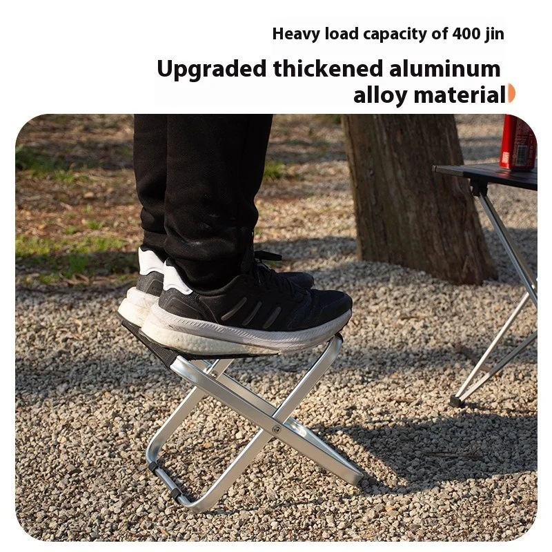 Thickened aluminum alloy folding stool portable Mazar outdoor fishing collectible folding simple low stool - Image 4