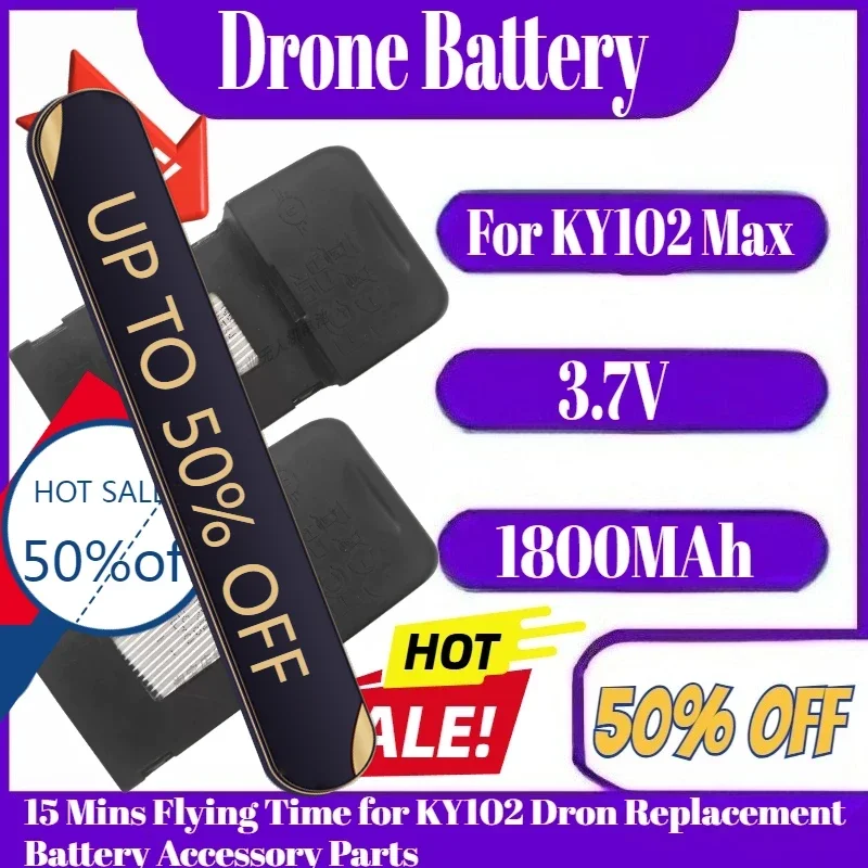 

3.7V 1800-3200MAh For KY102 Max Drone Battery 15 Mins Flying Time for KY102 Dron Replacement Battery Accessory Parts