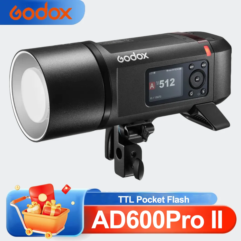 

Godox AD600ProII Универсальная уличная вспышка 0,01-0,9 сек. Время переработки Высокоскоростная синхронизация по 360° Полномощные вспышки