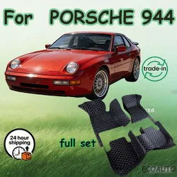Car Floor Mats For PORSCHE 944 1983-1991 Kit set Waterproof Carpet Leather Mat Full Set Car Accessories