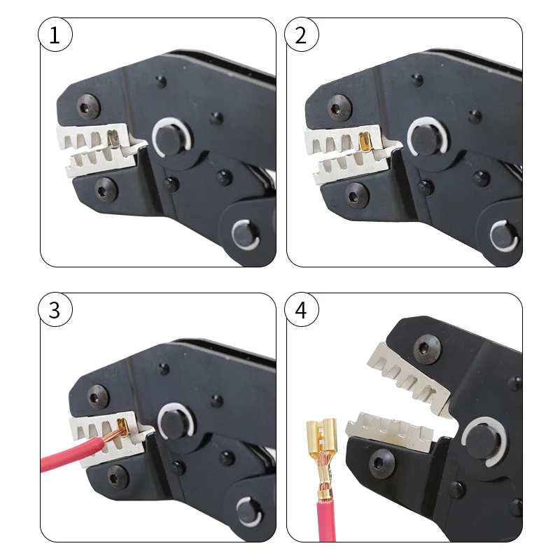 Ratchet crimping tool SN-58B pliers kit for XH2.54/DuPont2.54/2.8/4.8/6.3/uninsulated/ferrule terminals (0.25-1.5mm ²) 23-16AWG