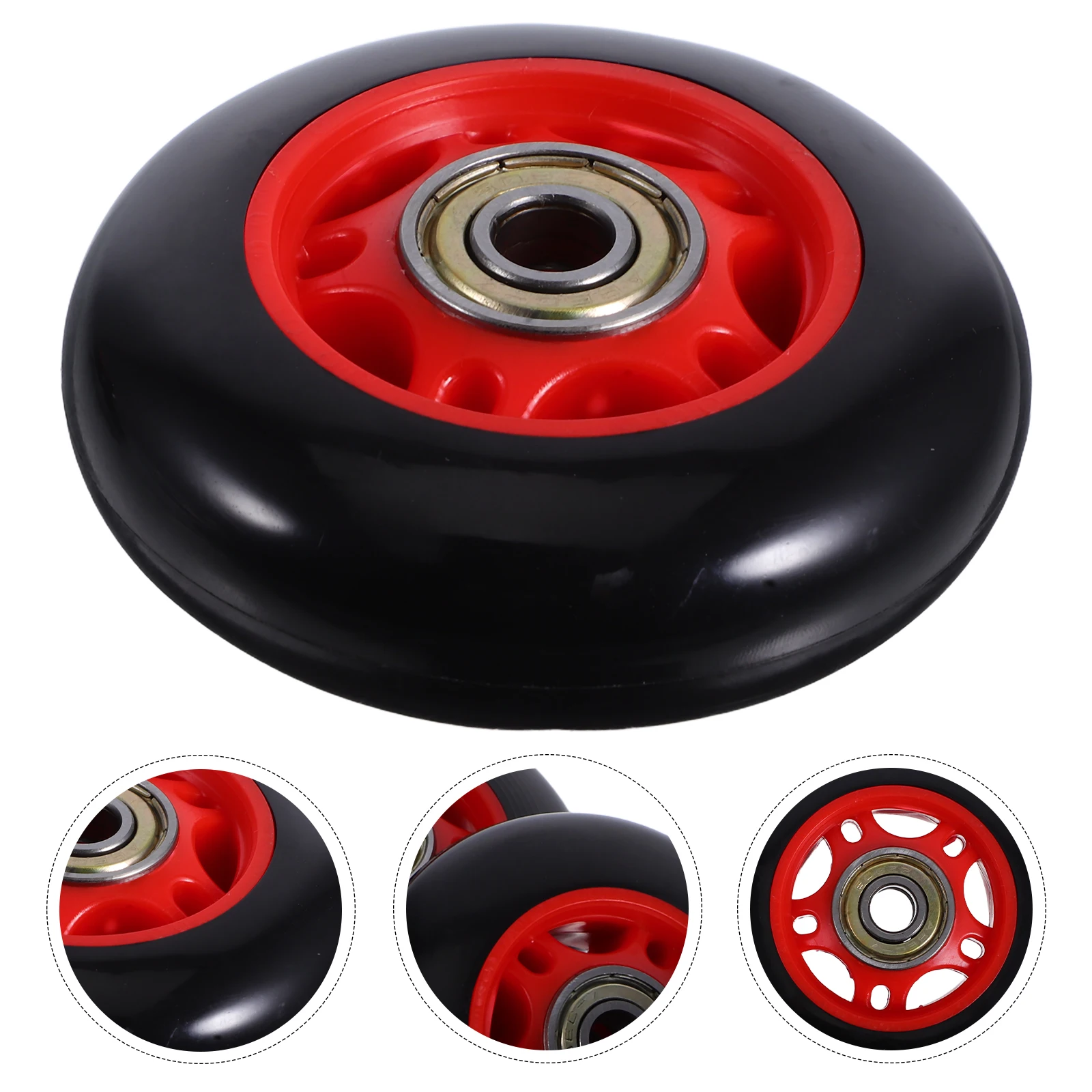 4 قطعة بكرة عالمية ملحقات معدات اللياقة البدنية البلاستيكية المتينة عجلة دوارة لآلات تمارين الدراجة #5