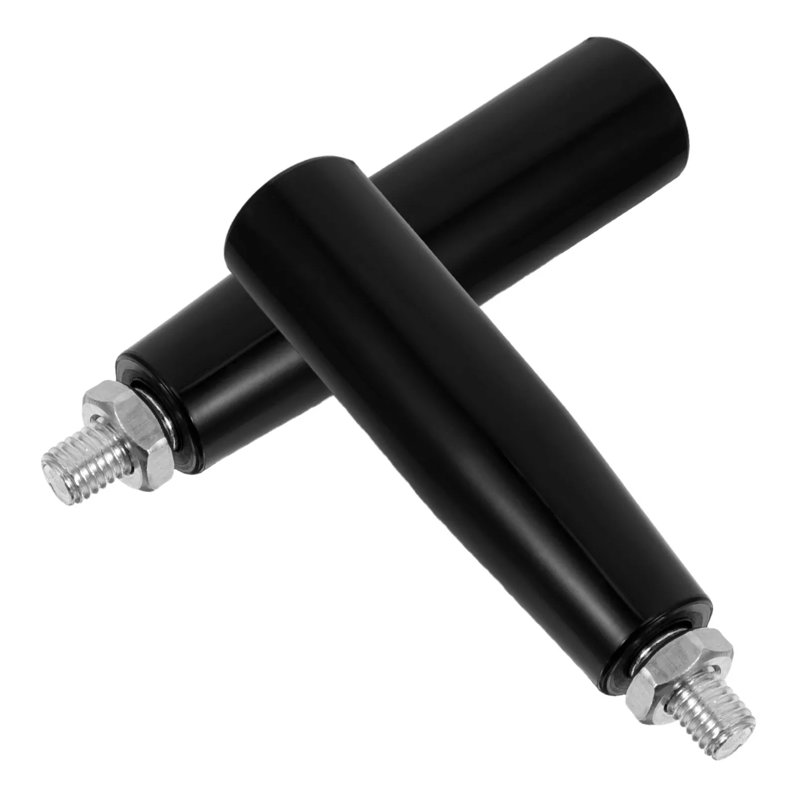 2pcs M10x80mm Revolving Handwheel Threaded Machine Handles – Metal Crank Knobs for Milling, Lathe & Trailer Jack
