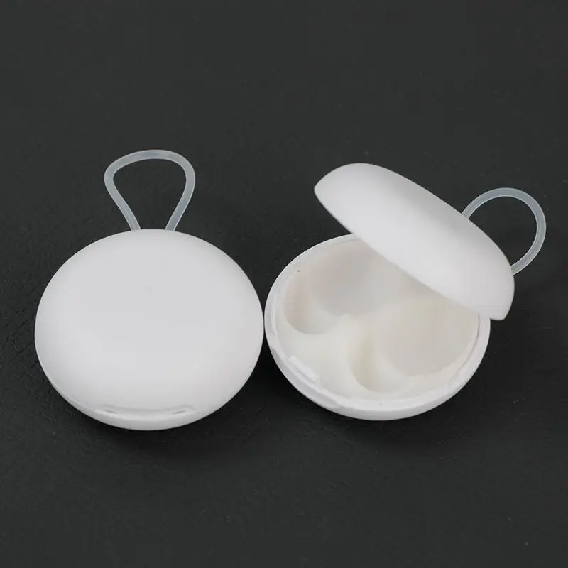 Round Earplug Storage Case Waterproof Plastic Portable Dustproof Small Container for Swimming Camping Business Trip