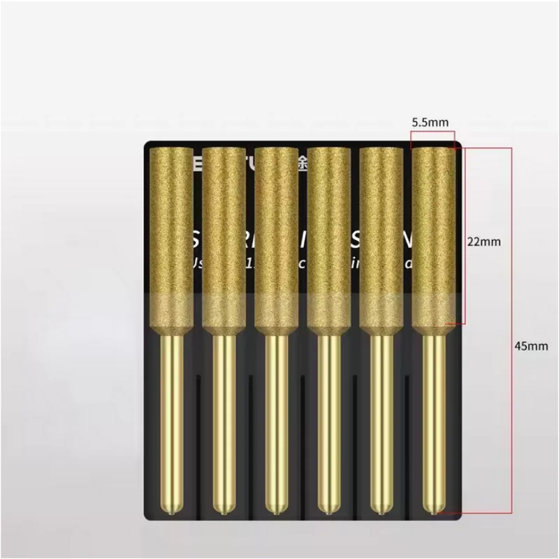 6 pz Diamante Motosega Catena di File Set 4mm 4.8mm 5.5mm Motosega Affilatrice Lime Sega A Catena Affilatura Intaglio Rettifica Utensili Elettrici