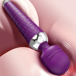 Powerful Magic-Wand AV Vibrator Female 20 Modes Clitoris Stimulator G Spot Massager Adult Erotic Product  Sex Toys for Women