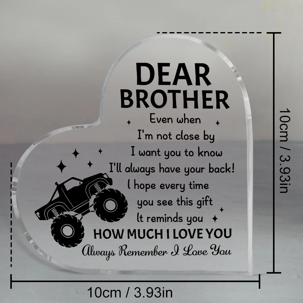 تذكار أكريليك من Cherished Brother - هدية مثالية من الأخت لأعياد الميلاد وعيد الأب وعيد الحب وعيد الميلاد #6