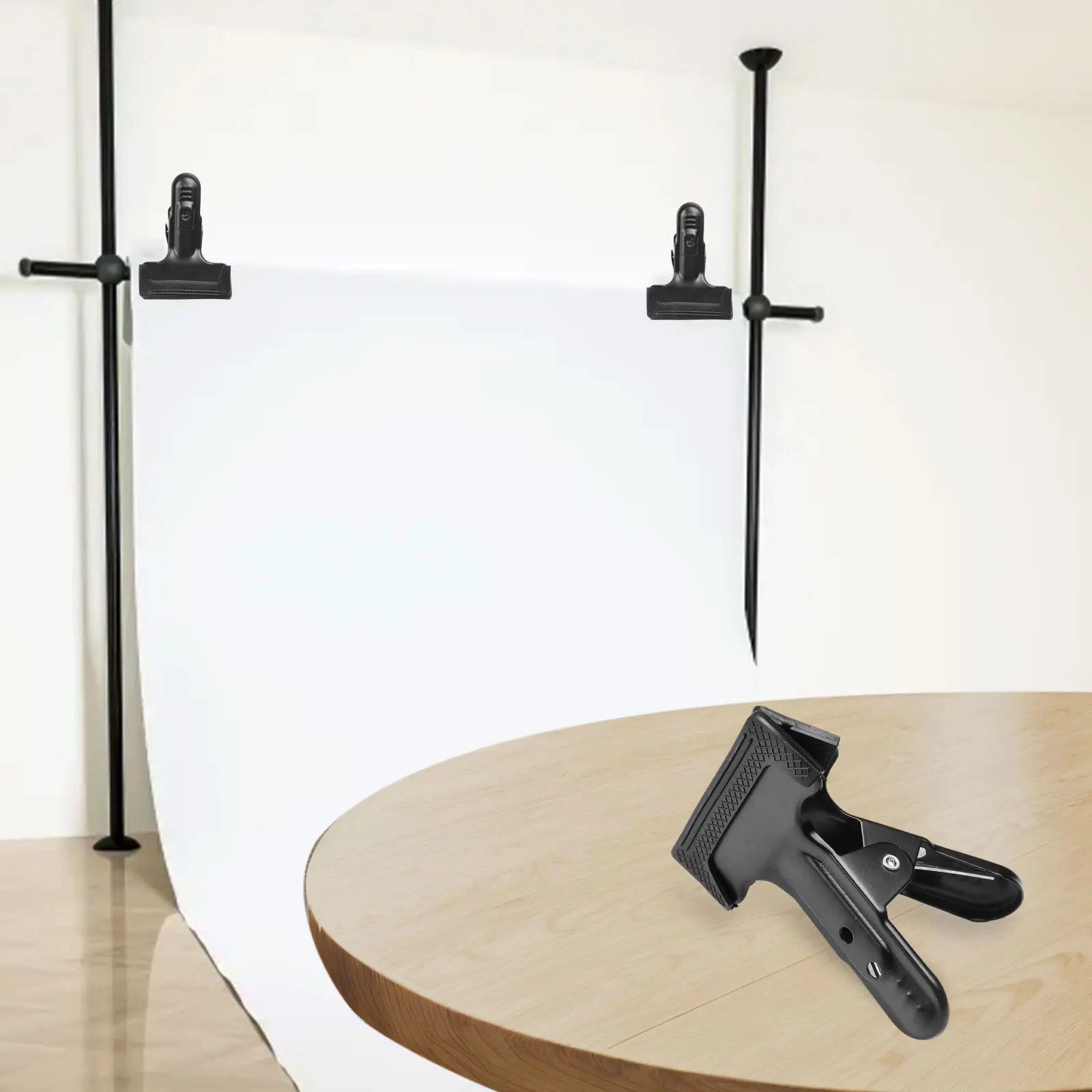 Heavy Duty Metal Spring Clamps for Woodworking with Wide 1.77'' Opening - Rubber Grip Protects Backdrops & Finishes