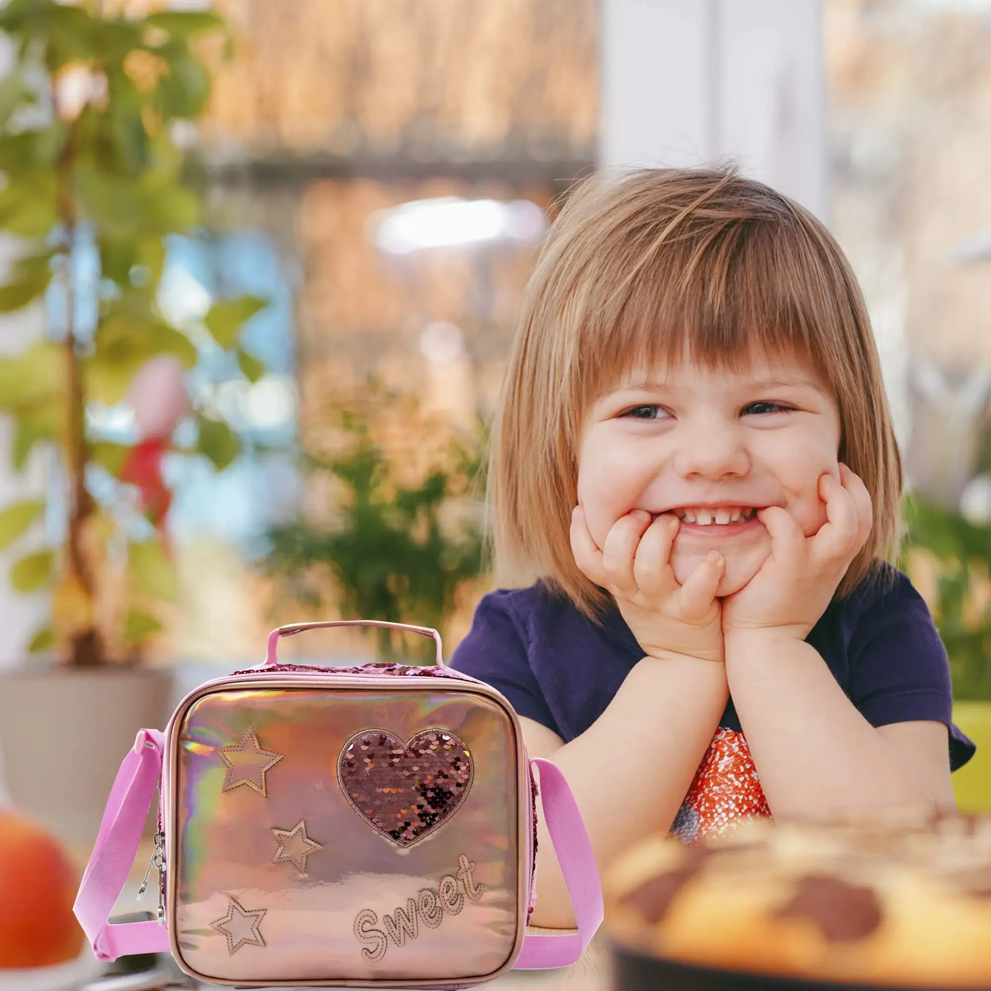 Gsequins-Bolsa de almuerzo con aislamiento para niños, bolsa de almuerzo para niños, bolsa de cena, Picnic, caja de desayuno de viaje, bolsa de