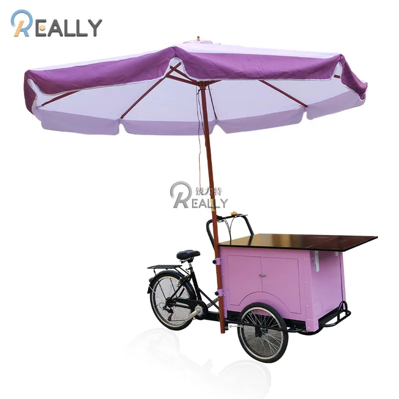 

Pedal Coffee Pedicab Rickshaw Classic Coffee Food Drink Electric Tricycle Hot Dog Breakfast Vending Cart Bike