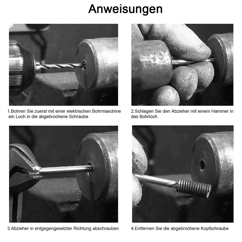 

Набор из 10 шт. экстрактора и сверл с футляром для переноски для снятия сломанных винтов и болтов в техническом обслуживании и ремонте