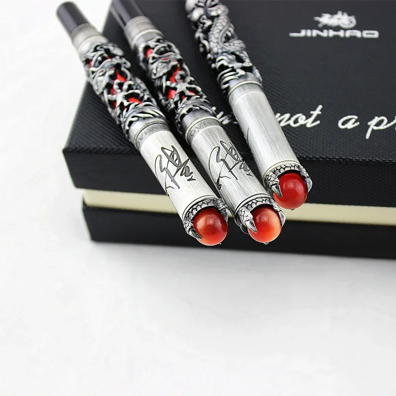 Jinhao Dragon Fountain Pen High Quality Pluma Stylo Plume Caneta Tinteiro Pluma FuenteTitanium Dolma Kalem Tips Collection Gifts