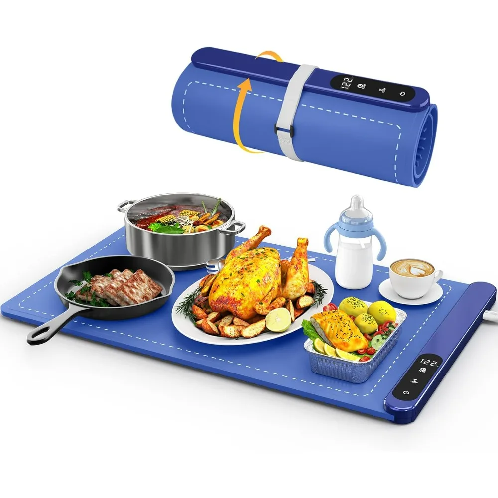 

Electric Warming Tray, 6 Temperature Modes & Upgraded Graphene Full Surface Heating, Portable Warming Mat for Food