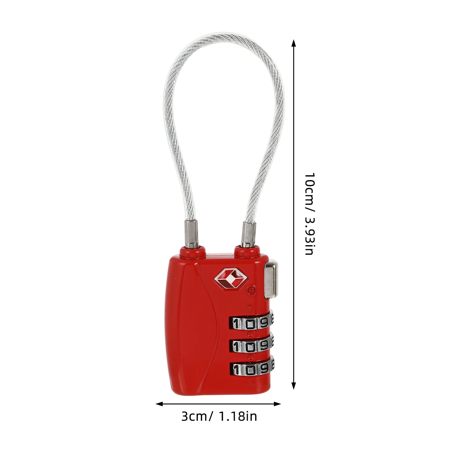 Luggage Password Combination Lock for Locker Padlock Essentials Red TSA Approved Locks