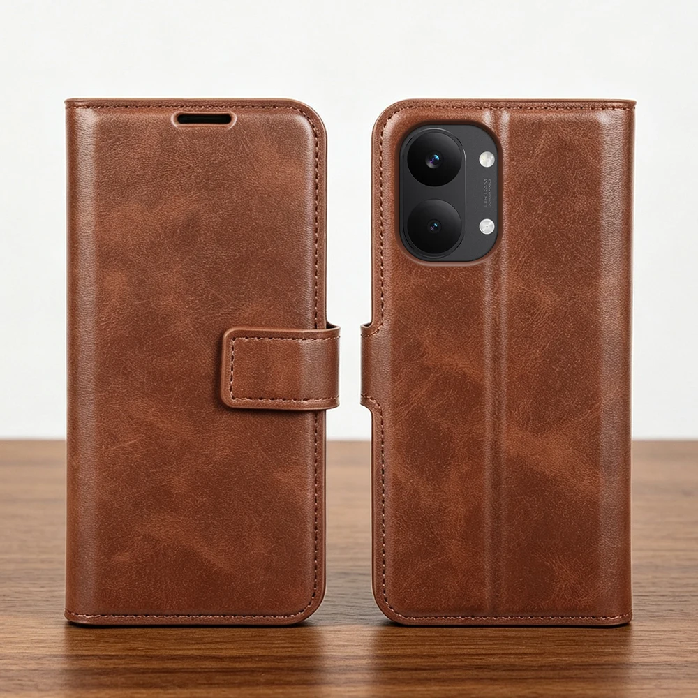 Calf Leather Flip Case For Xiaomi Poco X8 Pro Max F8 Ultra F7 X7 Pro 5G C95 M6 M7 Plus M7 Pro Phone Cases Cover Shockproof Coque