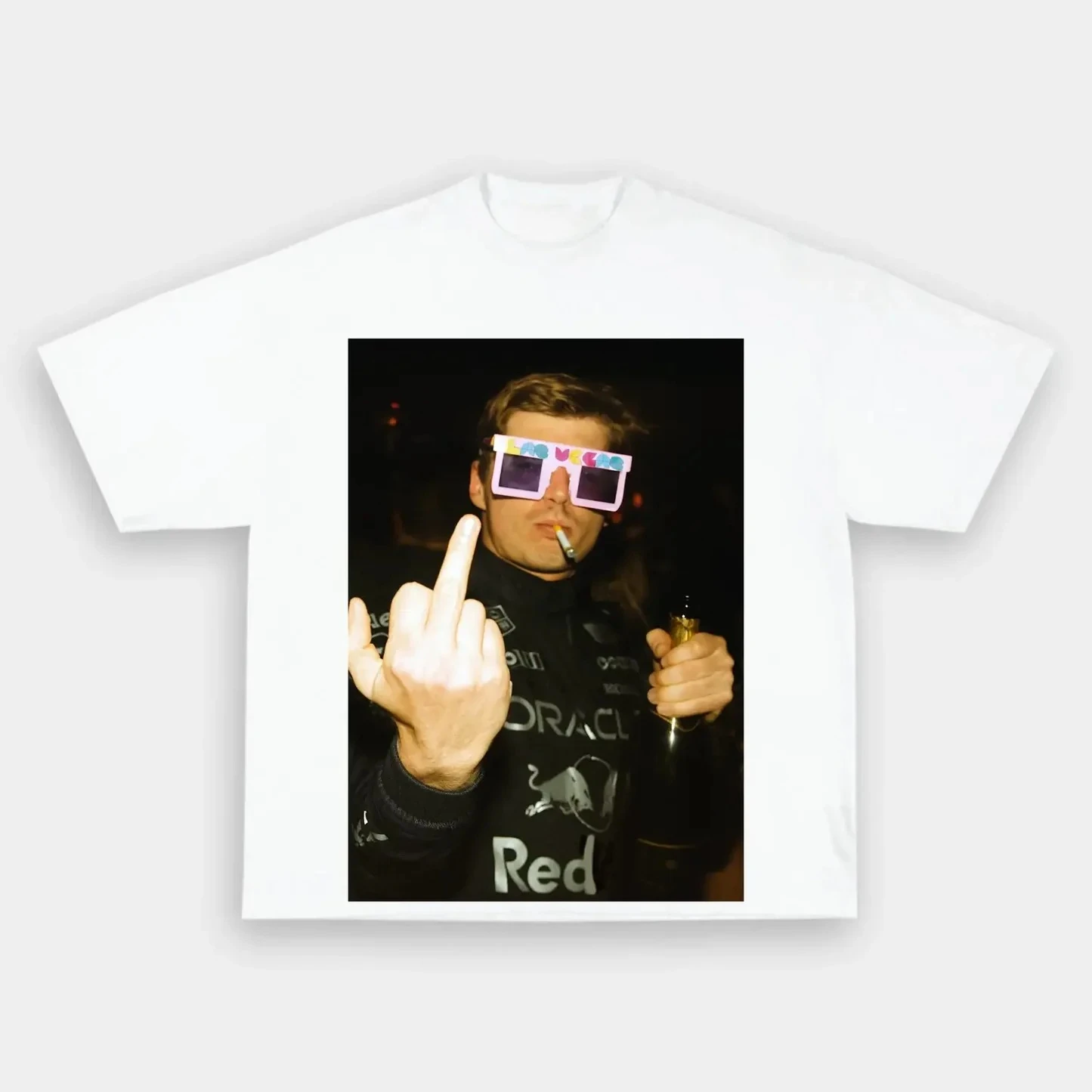 2026 Spring/Summer Verstappen Creative Pattern Men's Shirt Retro O-neck Sport Short Sleeve T-Shirt image 2
