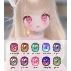 Free Shipping Doll Eyes With Metallic Effect Eyes For Bjd 1/12 1/8 1/6 1/4 1/3 Bjd Doll Eyes Doll Accessories Safety Eyes