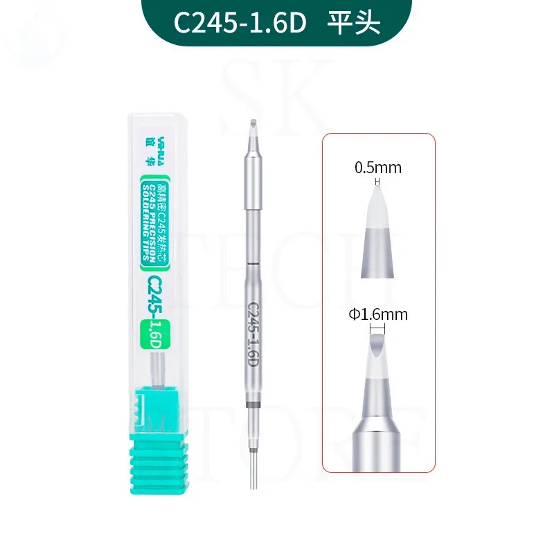 Soldering Iron Tip Heating Core for Soldering Station Handle Flat Head / Straight Tip/Knife head/ Horseshoed YIHUA C245