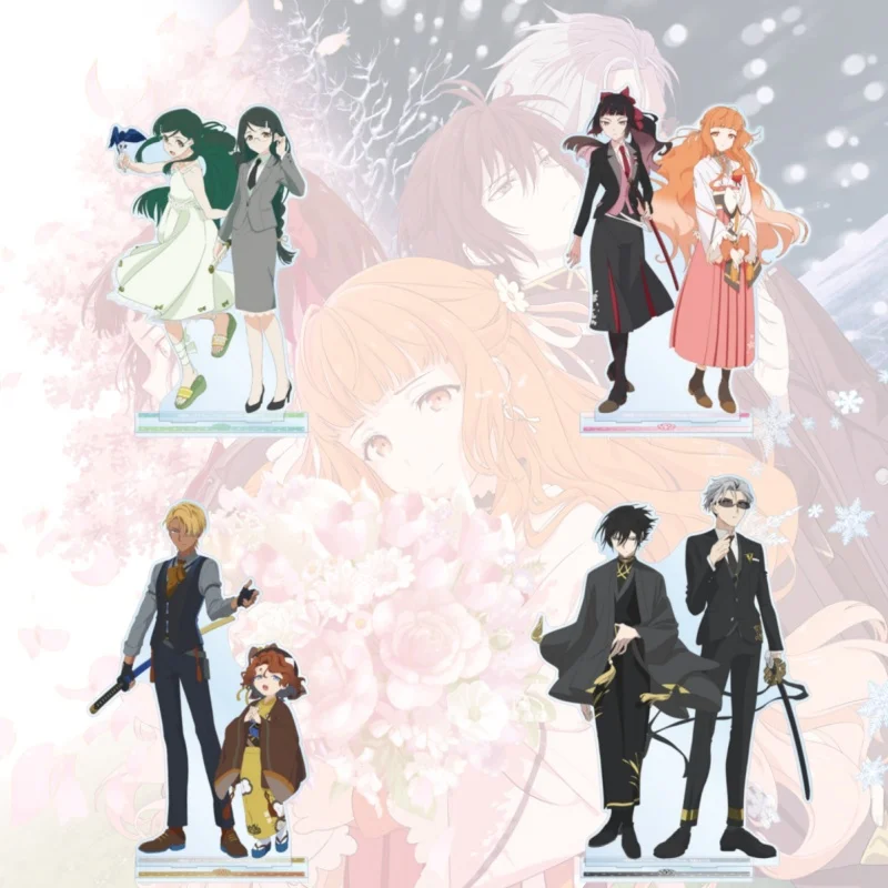 15cm Anime Agents of the Four Seasons Acryl-Ständer Hinagiku Kayo Sakura Hazuki Ruri Cartoon-Schlüsselanhänger Geburtstagsgeschenke Sammlerstücke