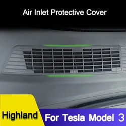 For Tesla Model 3 2022 3+ highland 2024 Conditioning Air Intake Cabin Debris Filter Air inlet Vent Grill Covers Protective