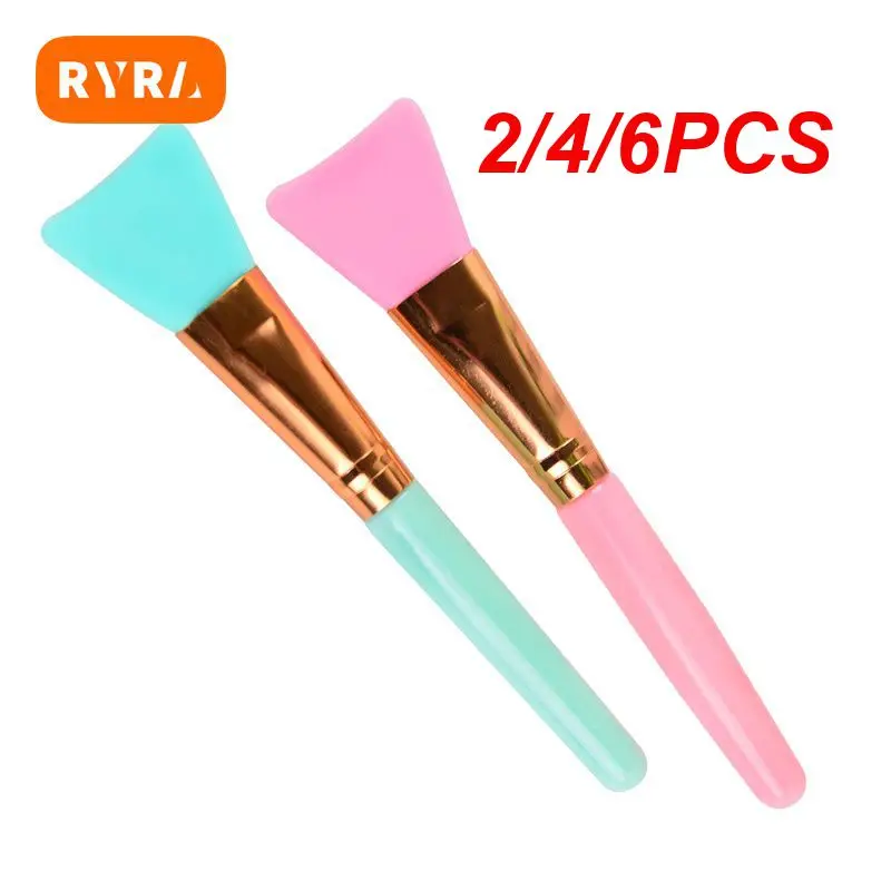 2/4/6PCS Facial Mask Stirring Brush Soft Silicone Cosmetic Makeup Brush Skin Face Care Tool Women Lady Girl Makeup Tools