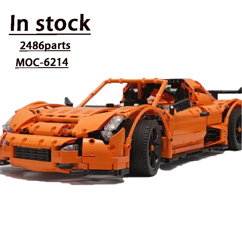 MOC-6214 New CK-R Supercar Static Edition Spliced Building Block Model Cool Roadster 2486 Parts Adult Kids Birthday Toy Gift