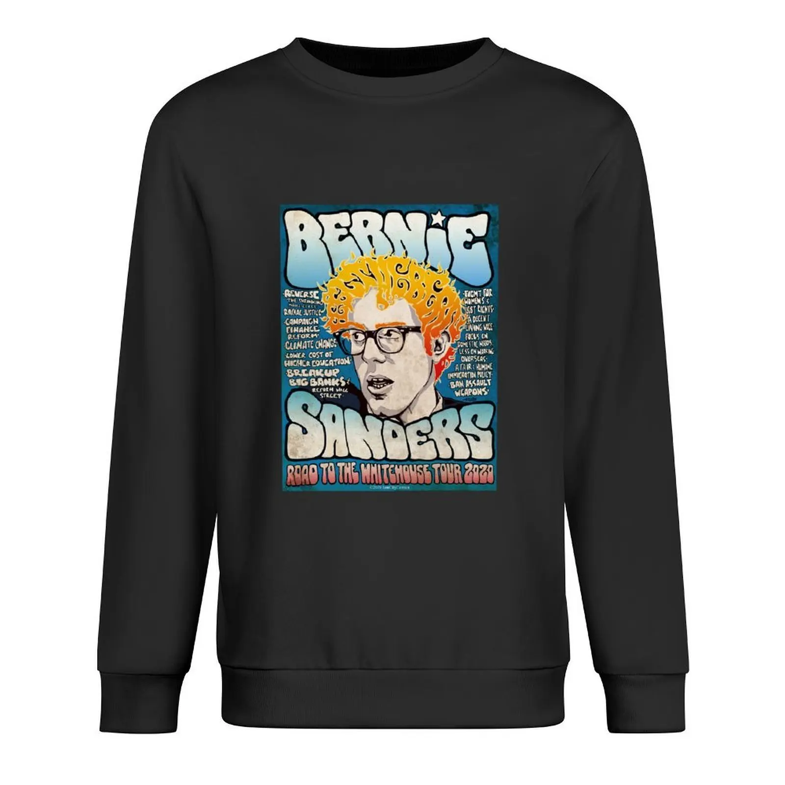 بلوزة من Feel The Bern 2020 Oldskool ملصق بلوفر على الطراز الكوري ملابس رجالية معطف خريفي بلوزات رجالية