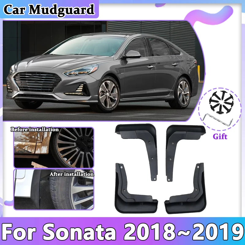 

Car Mud Flaps Fender for Hyundai Sonata LF 2018~2019 Protect Mudguards Splash Guards Front Rear Anti-splash Mudflaps Accessories