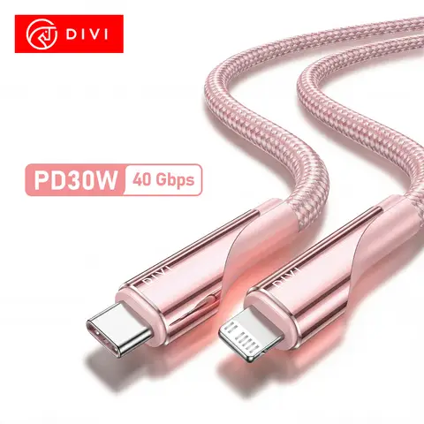 DIVI USB Tip C Kablosu iPhone 14 13 12 11 Pro Max XS PD 30W Hızlı Şarj Cihazı USB C - Lightning Kablosu iPad Macbook İçin