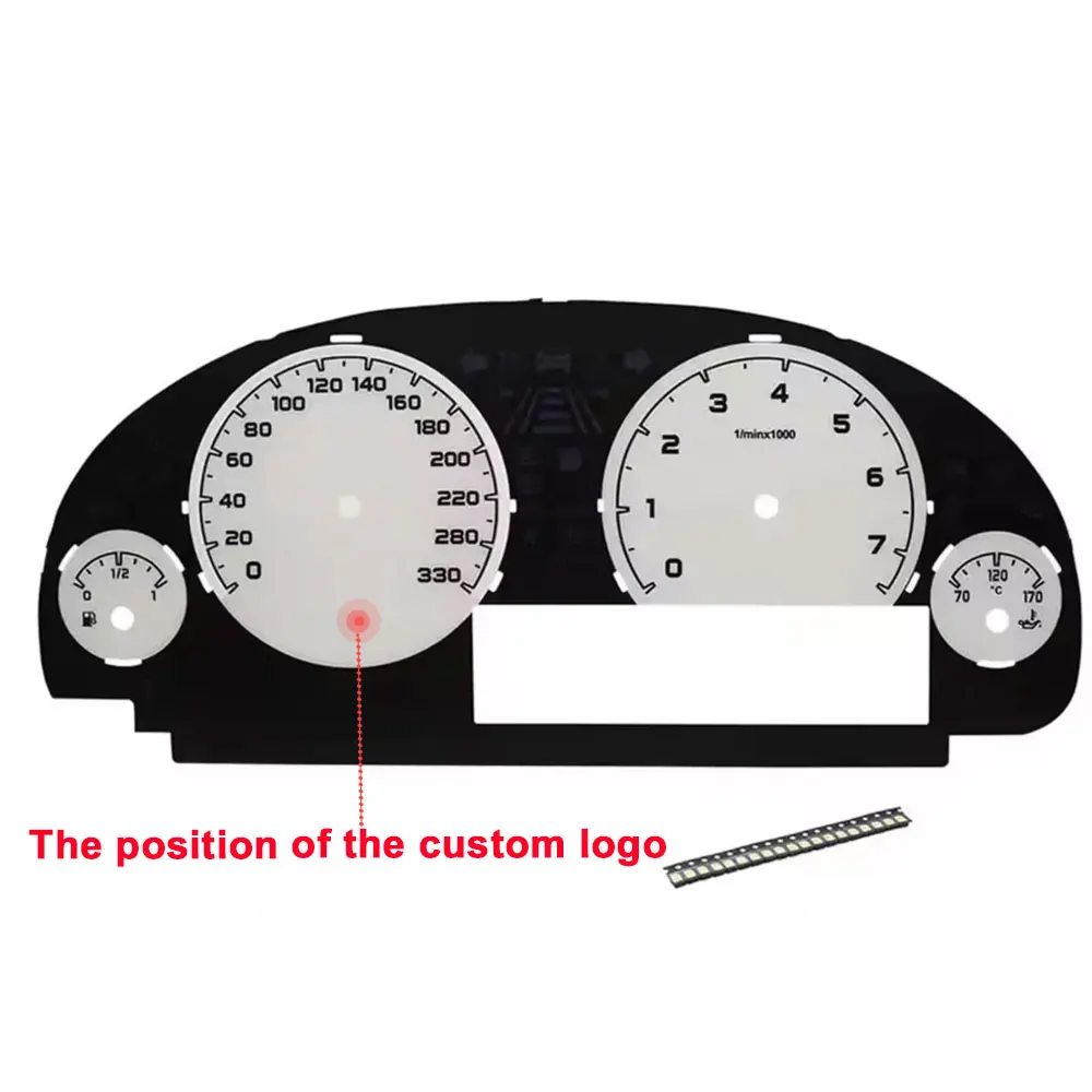 

Накладка калибра для BMW 5-Series F10 F11, приборная панель 330 км/ч, белый