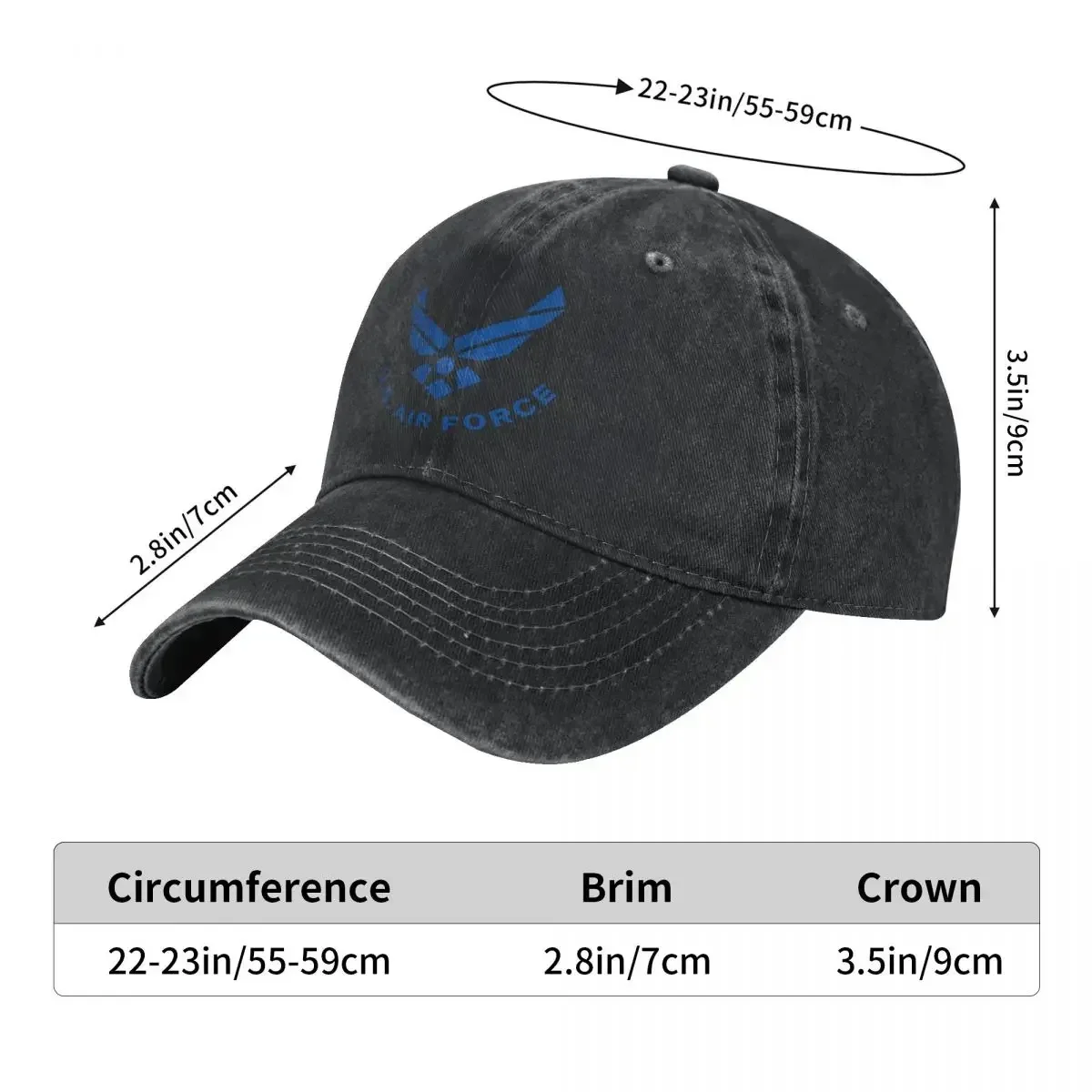 2026 U S AIR FORCE Fashion Baseball Cap Peaked  Men's Hat Women's   Summer