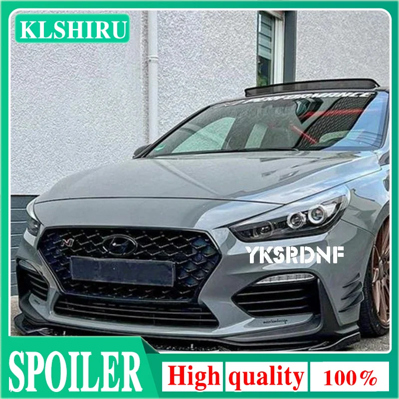 Für Hyundai I30N MK3 MK3.5 2020-2024 Auto Frontstoßstange Lippe Splitter Diffusor Karosserie-Kit Spoiler Stoßstangenschutz Hochglanz Schwarz