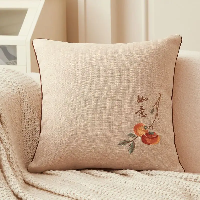 Home Embroidery Pillows, Cushions, Chinese Style Living Room Sofas, Pillows, Pillowcases, Removable And Washable