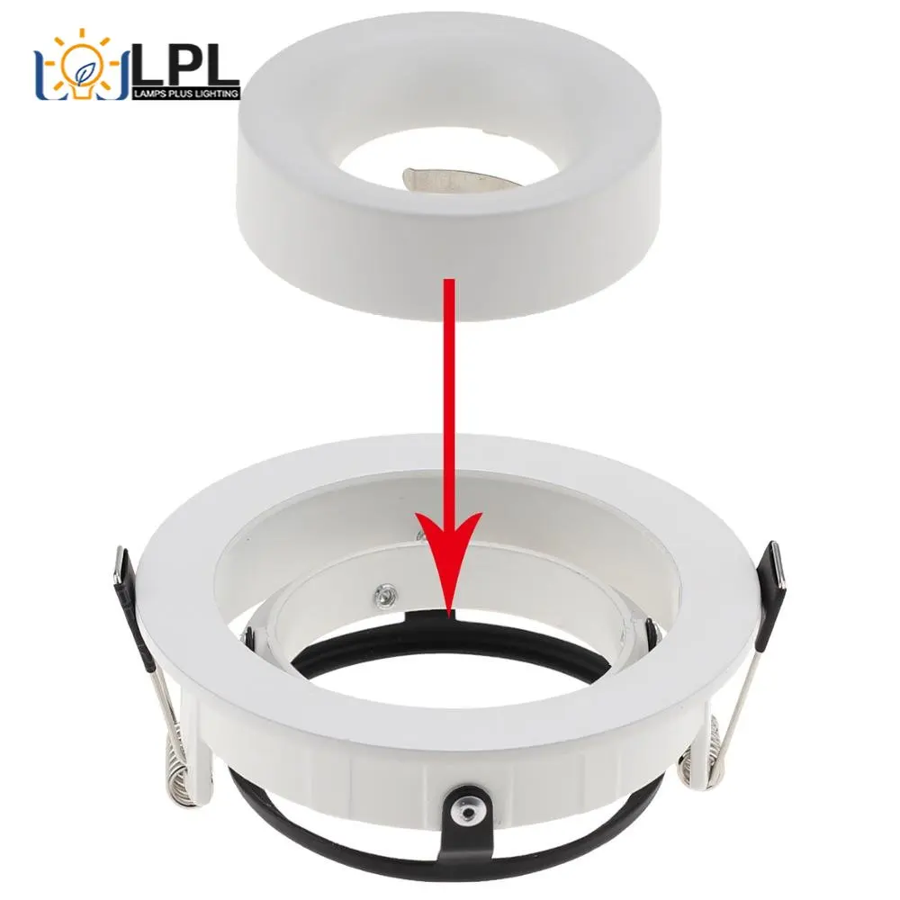 

Holders LED Recessed Ceiling Ceiling Frame Round Dia.50mm GU10 MR16 Spot Light LED Spotlight Fitting Fixture Black White