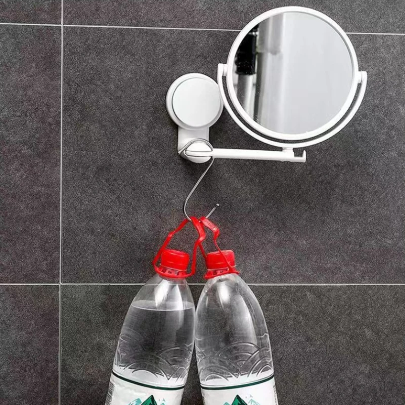 Bathroom Mirror Wall Small Mirror Non-punching Bathroom Mirror Student Dormitory Mirror Folding Dressing Makeup